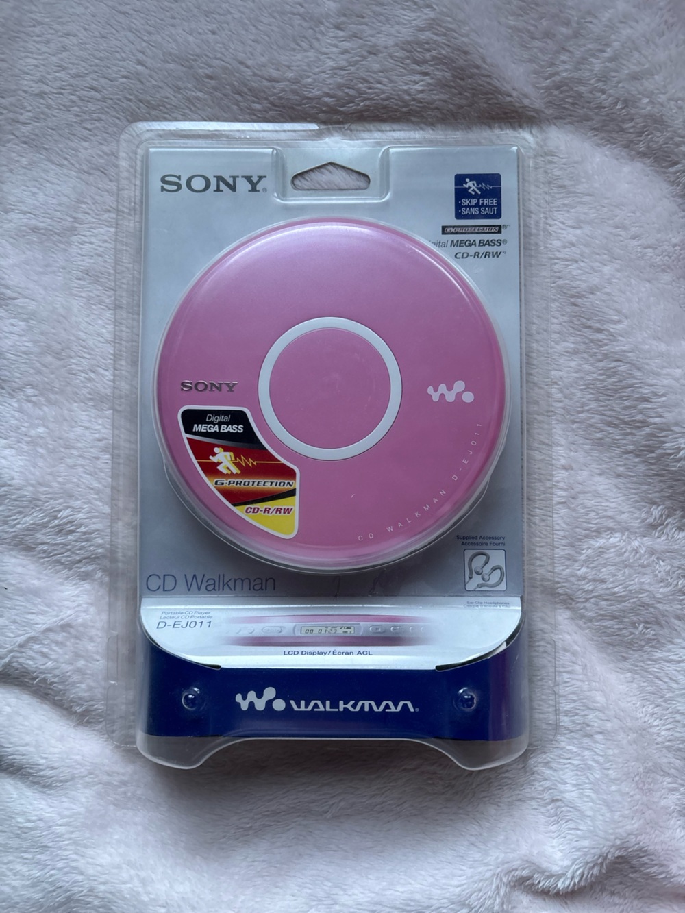 VINTAGE RARE Sony Pink Portable CD Walkman Player Unopened